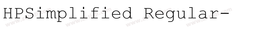 HPSimplified Regular字体转换